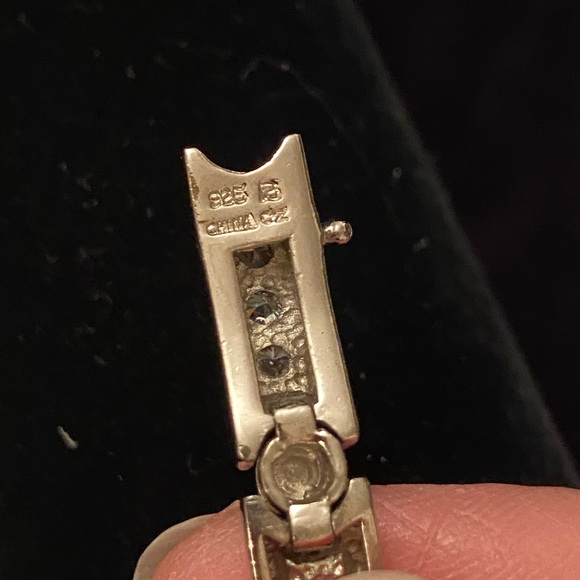 STERLING SILVER 925 CZ SCREW DESIGN LINK Tennis BRACELET - Picture 6 of 7